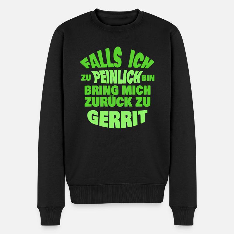 Jungesellenabschied Gerrit - Männer Premium Bio Pullover - Schwarz