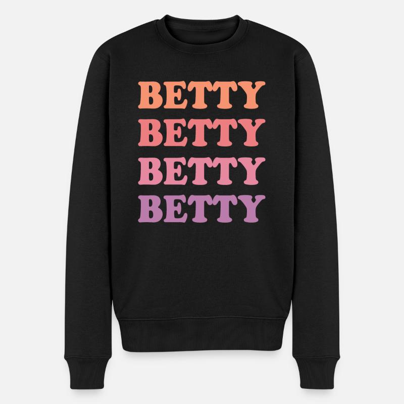 Betty als Name - Männer Premium Bio Pullover - Schwarz