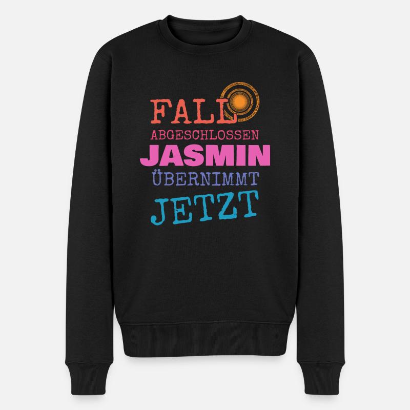 Geschenk für Jasmin - Männer Premium Bio Pullover - Schwarz