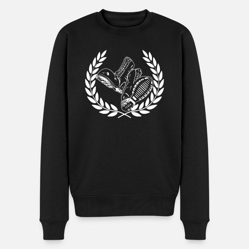 Skinhead - Punk - Oi ! - Männer Premium Bio Pullover - Schwarz