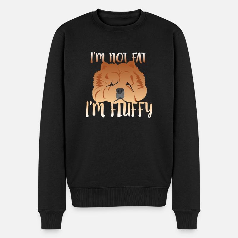 Je ne suis pas Fat I au Fluffy Chow Chow Fun Pet - Pull Premium bio Homme - noir