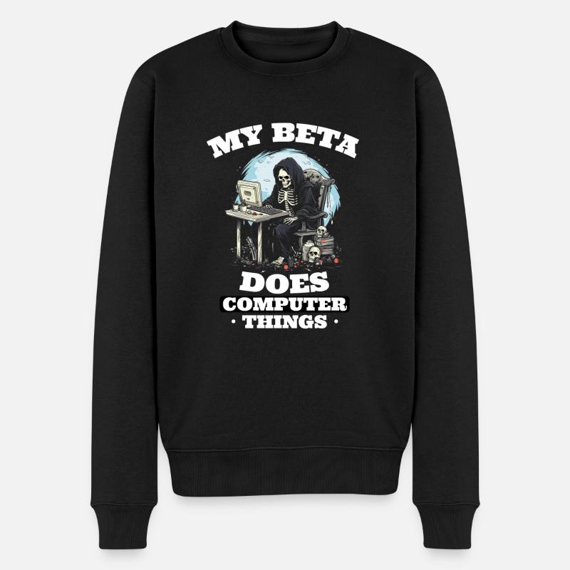 Min beta gør computer ting programmører - Økologisk premium-sweatshirt til mænd - sort