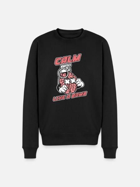 Calme comme une bombe National - Pull Premium bio Homme - noir