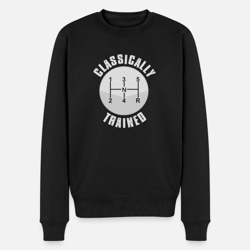 Manuelles Getriebe Schaltung Schaltgetriebe - Männer Premium Bio Pullover - Schwarz