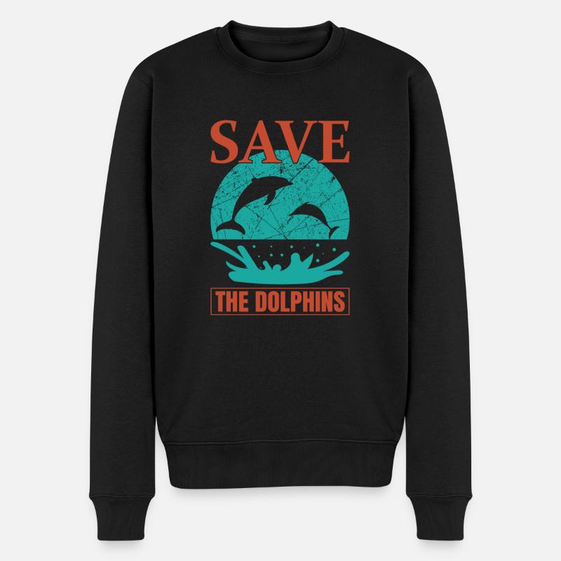 Sauvons le marsouin dauphin Cochito - Pull Premium bio Homme - noir