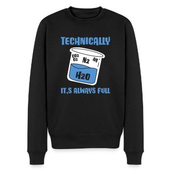 Technically, it's always crowded - - Men's Premium Organic Jumper - black - Front - Nico (187cm)