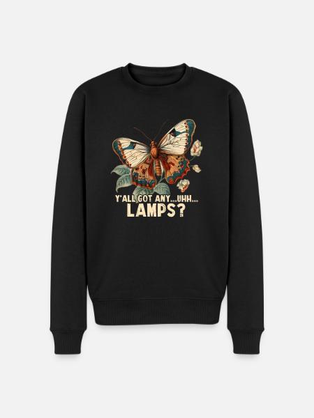 Y'all Got Any... Uhh... Lamps Moth - Men's Premium Organic Jumper - black