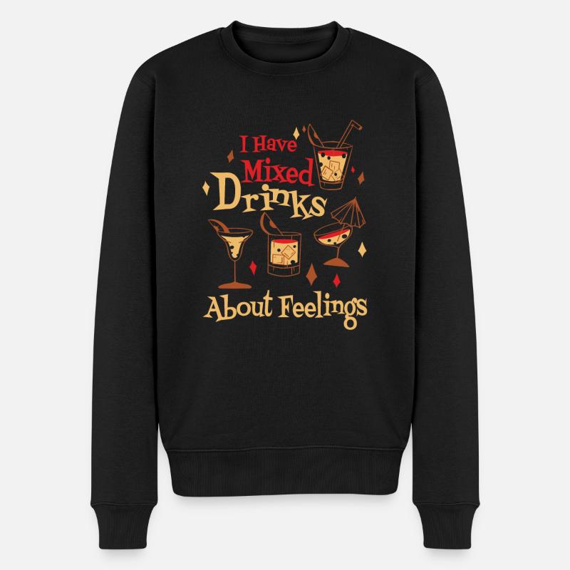 Mixed feelings and exquisite drinks - Men's Premium Organic Jumper - black