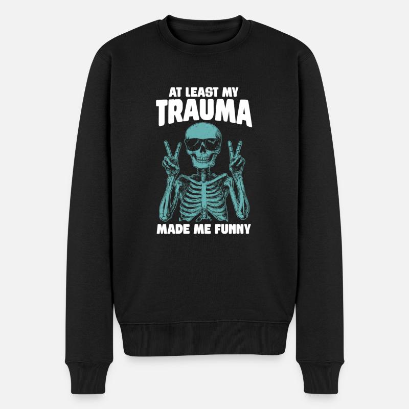Au moins, mon traumatisme s’est moqué de moi - Pull Premium bio Homme - noir