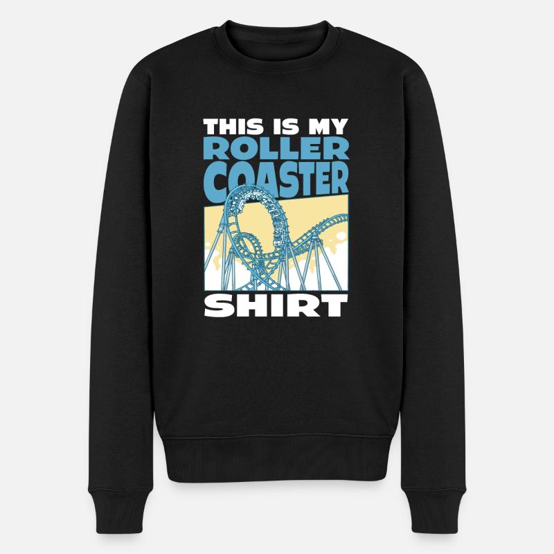 This Is My Achterbahn Shirt Abenteuer für - Männer Premium Bio Pullover - Schwarz