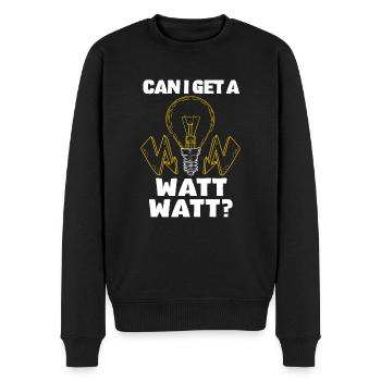 Kann Ich Ein Watt Watt Bekommen? Lustiges - Männer Premium Bio Pullover - Schwarz - Vorne - Nico (187cm)