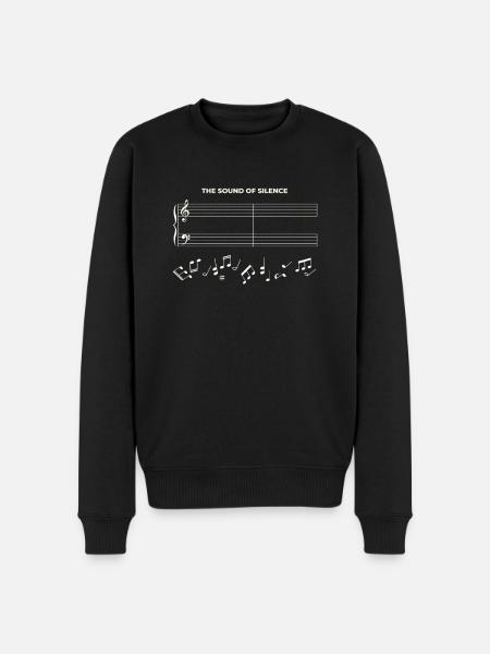 The Sound Of Silence Noten Musikliebhaber - Männer Premium Bio Pullover - Schwarz