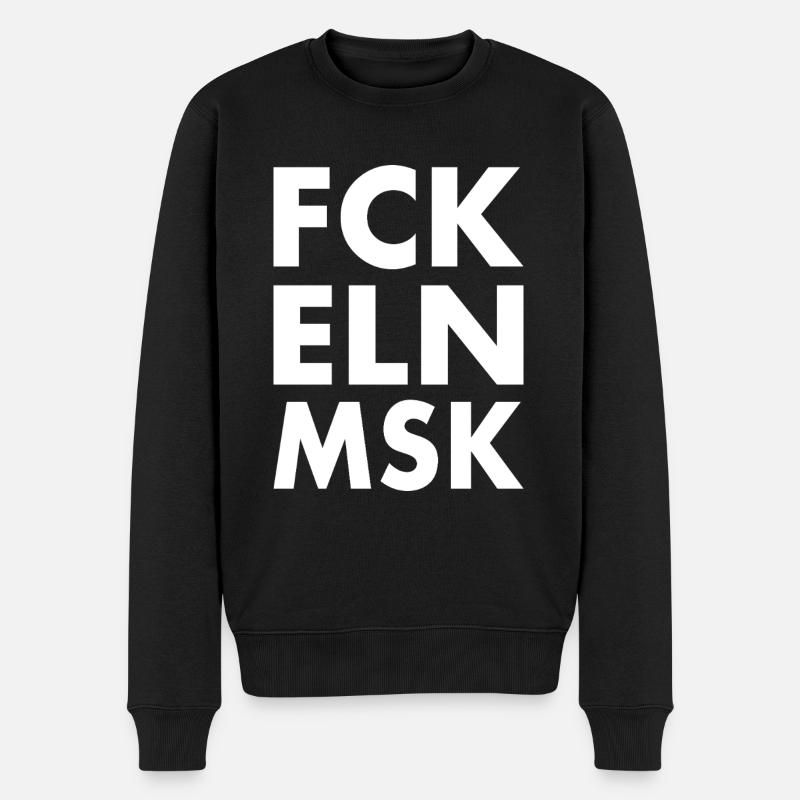 Fck eln msk - Pull Premium bio Homme - noir