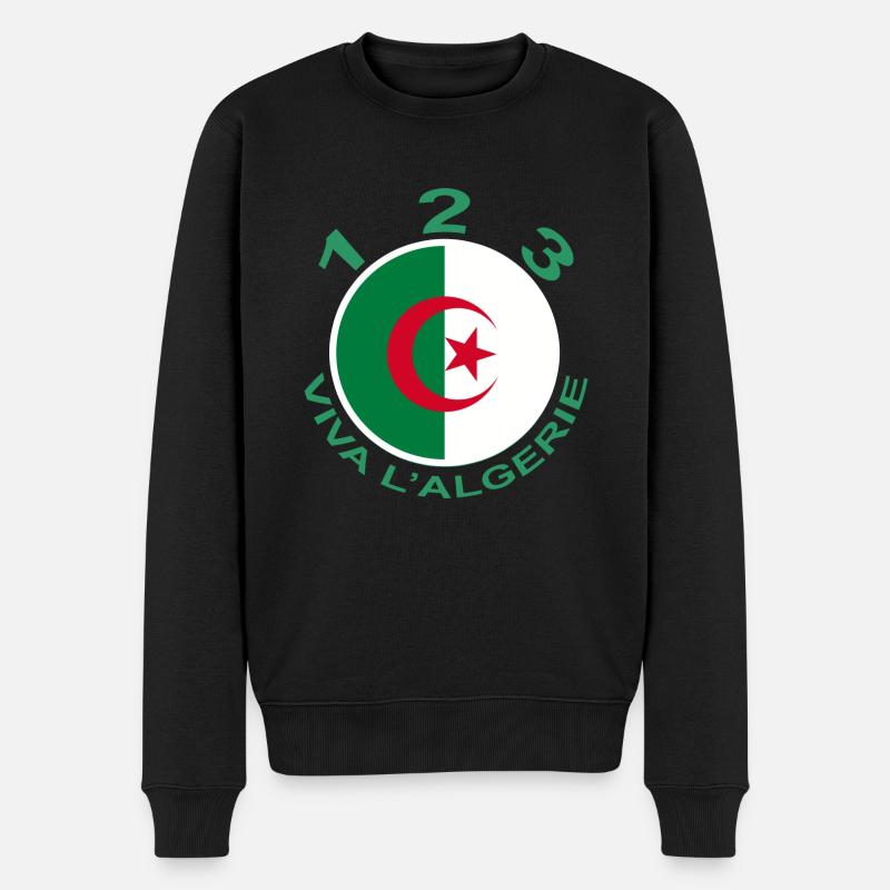 1 2 3 VIVA L''ALGERIE - Pull Premium bio Homme - noir