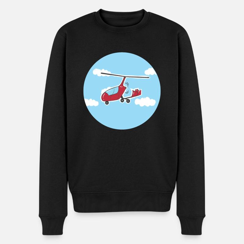 Gyrocopter Gyrokopter Tragschrauber Geschenk 0188 - Männer Premium Bio Pullover - Schwarz