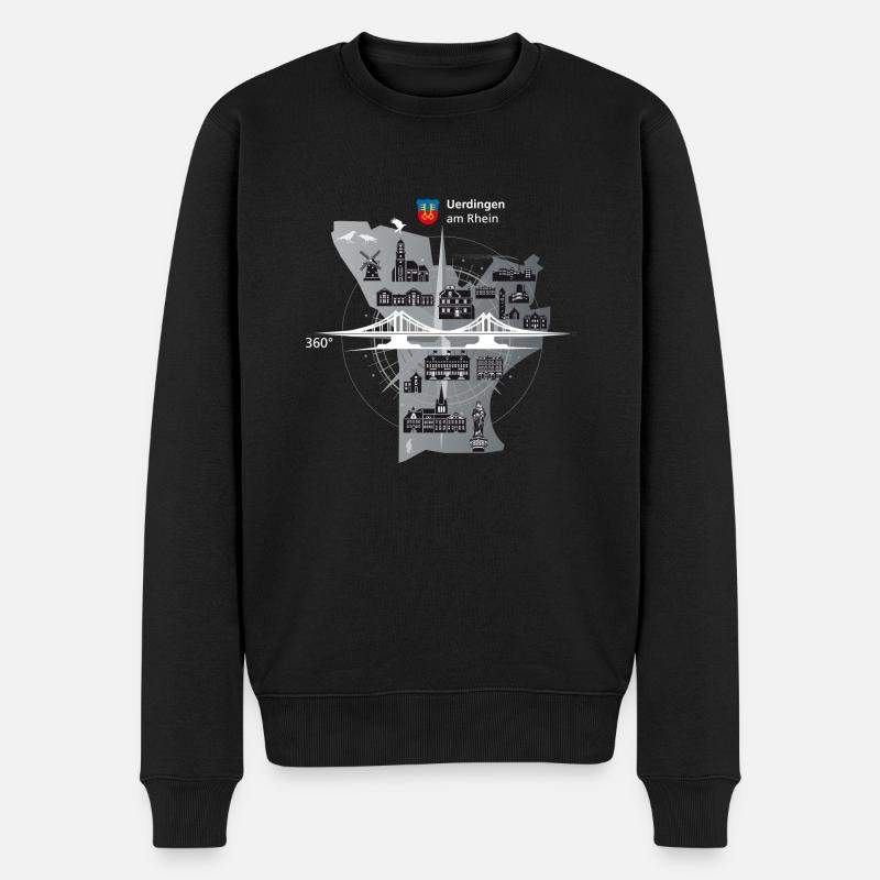 Uerdingen am Rhein 360 ° - Pull Premium bio Homme - noir