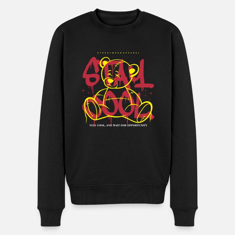 Bearstreet - Männer Premium Bio Pullover - Schwarz