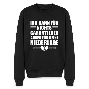 Garantiert deine Niederlage Tischtennis - Männer Premium Bio Pullover - Schwarz - Vorne - Nico (187cm)