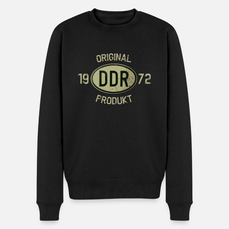 Original DDR Produkt Baujahr 1972 Geburtstag - Männer Premium Bio Pullover - Schwarz