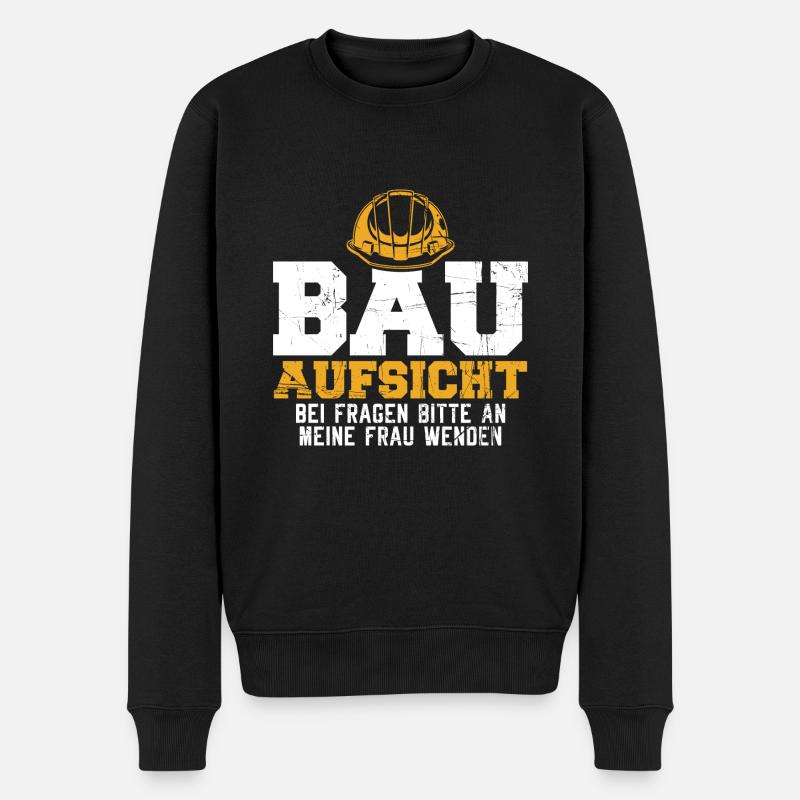 Richtfest Hausbau Bauherr Geschenkidee - Männer Premium Bio Pullover - Schwarz