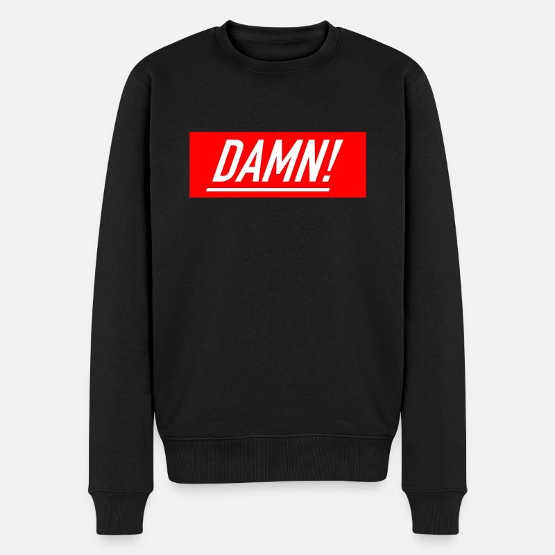 damn! - Männer Premium Bio Pullover - Schwarz