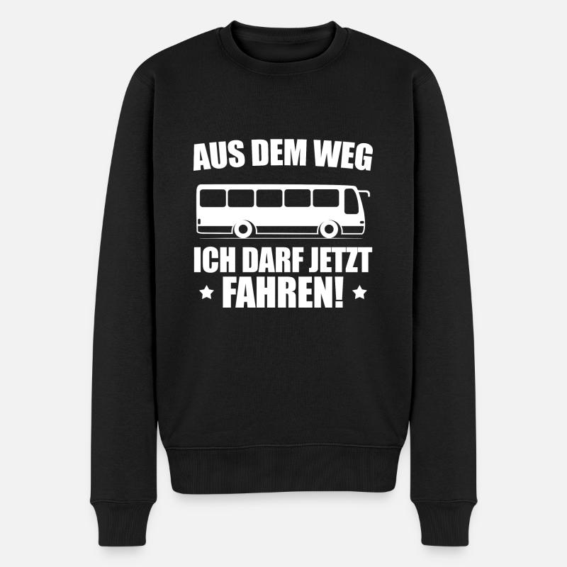Schulbus Reisebus Busfahren Ausbildung Busfahrer - Männer Premium Bio Pullover - Schwarz