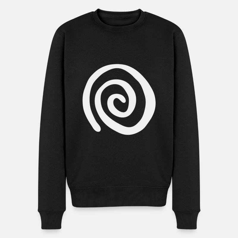 Muster und Illusion Hypnose Spirale - Männer Premium Bio Pullover - Schwarz