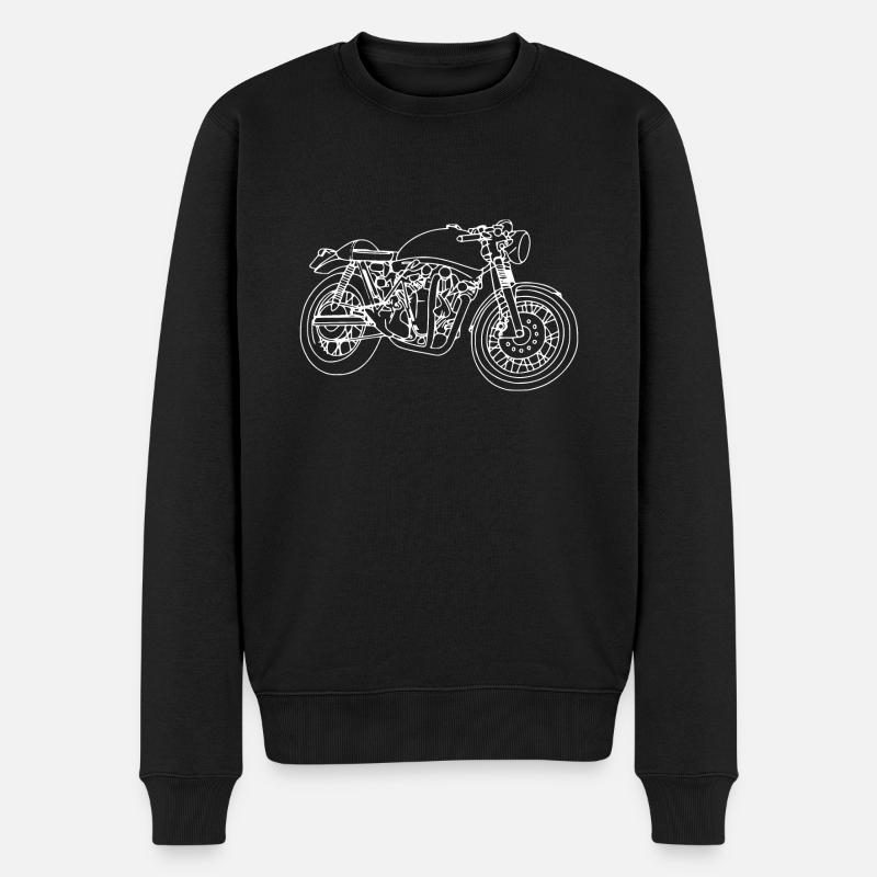 Caferacer Oldschool Biker T-Shirt - Pull Premium bio Homme - noir