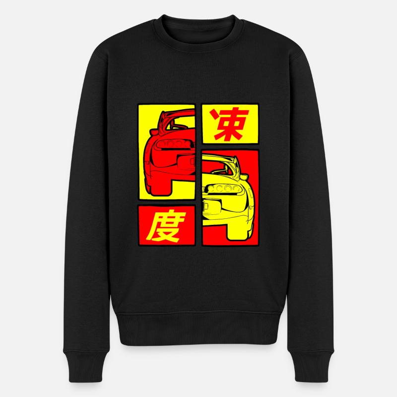 Comic Strips japan jdm legend - supra - Männer Premium Bio Pullover - Schwarz