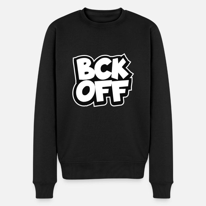 Zurück – Verpiss dich - Männer Premium Bio Pullover - Schwarz