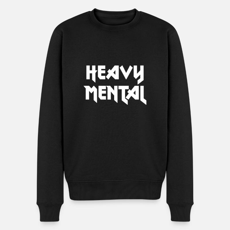 Heavy Metal - médium lourd - Pull Premium bio Homme - noir