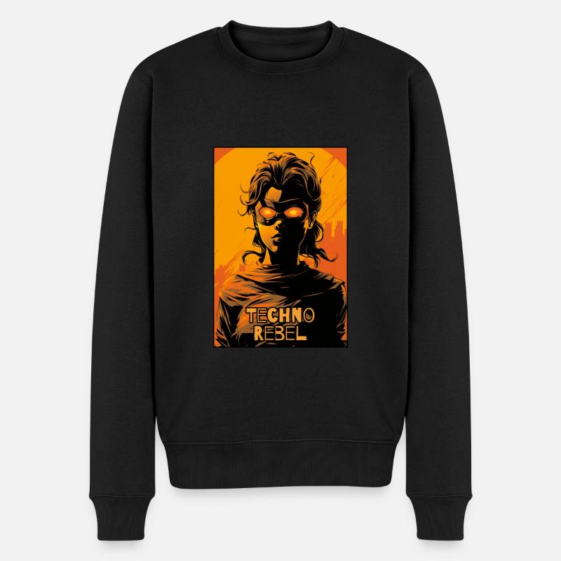 Techno Cyber Rebellin - Pull Premium bio Homme - noir