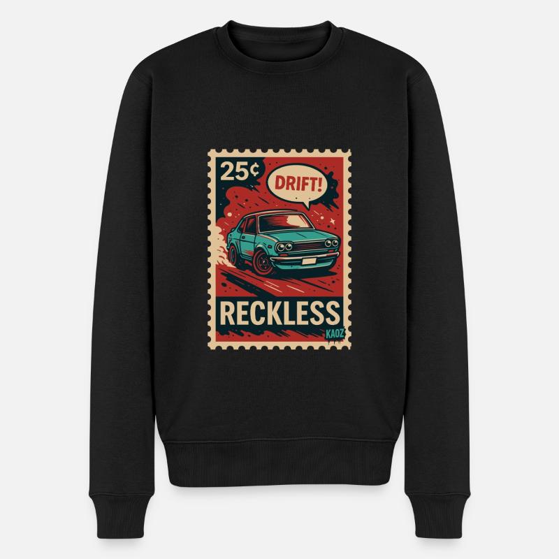 Affiche de timbre : DRIFT ! –Inconsidéré - Pull Premium bio Homme - noir