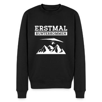 Drachenfliegen Erstmal Runterkommen Hängegleiter - Männer Premium Bio Pullover - Schwarz - Vorne - Nico (187cm)