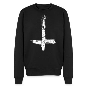 Petruskreuz - Männer Premium Bio Pullover - Schwarz - Vorne - Nico (187cm)