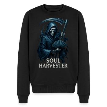 Faucheuse Moissonneur d’âmes - Pull Premium bio Homme - noir - Devant - Nico (187cm)