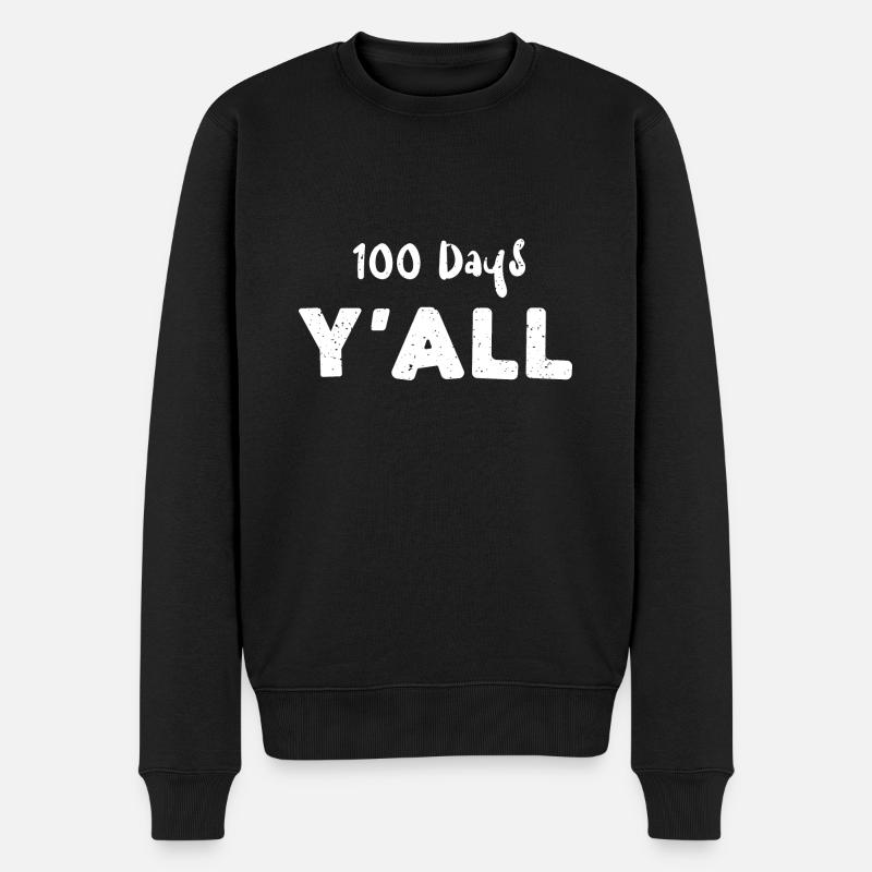 100 Days Y'All - Cheetah - Männer Premium Bio Pullover - Schwarz