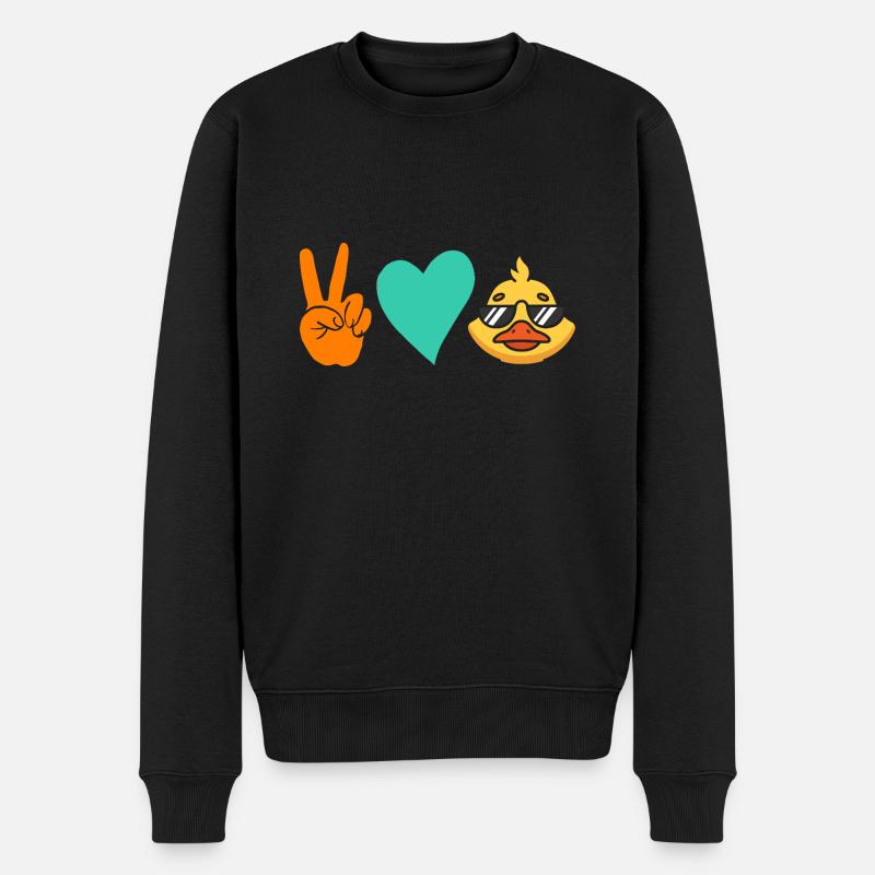 Enten - Männer Premium Bio Pullover - Schwarz
