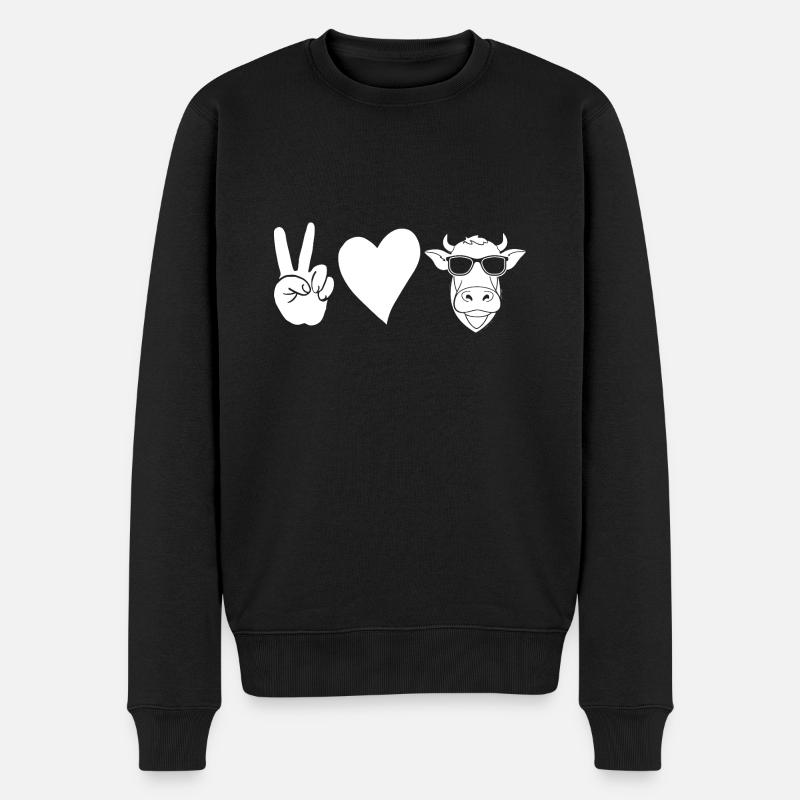 Vache Highland Bovins Vaches - Pull Premium bio Homme - noir