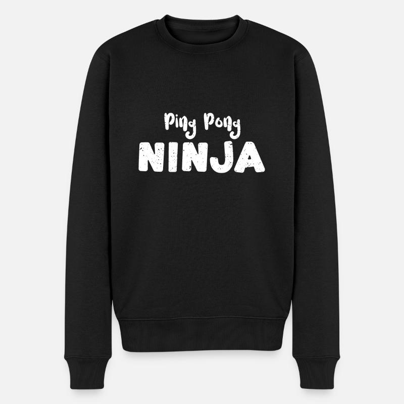 Ping Pong Ninja - Tennis - Pull Premium bio Homme - noir