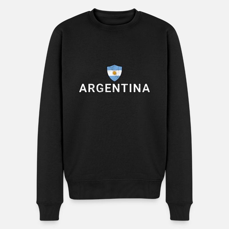 Argentinien - Männer Premium Bio Pullover - Schwarz