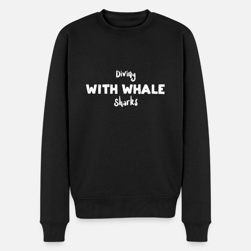 Diving With Whale Sharks - Diving - Männer Premium Bio Pullover - Schwarz