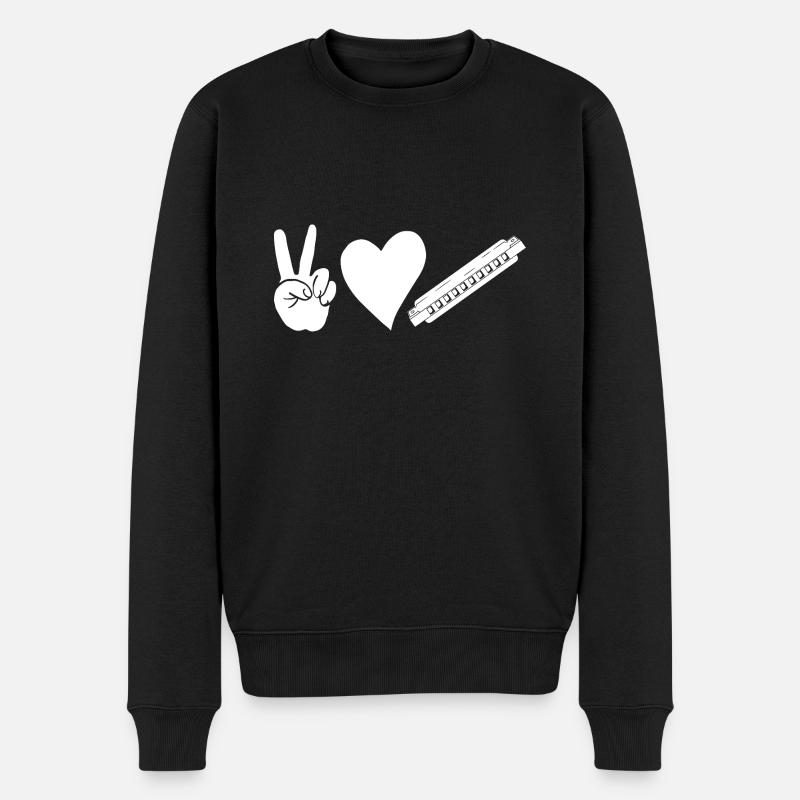 Harmonica Harmonica - Men's Premium Organic Jumper - black