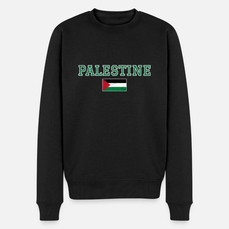 Palästina - Männer Premium Bio Pullover - Schwarz