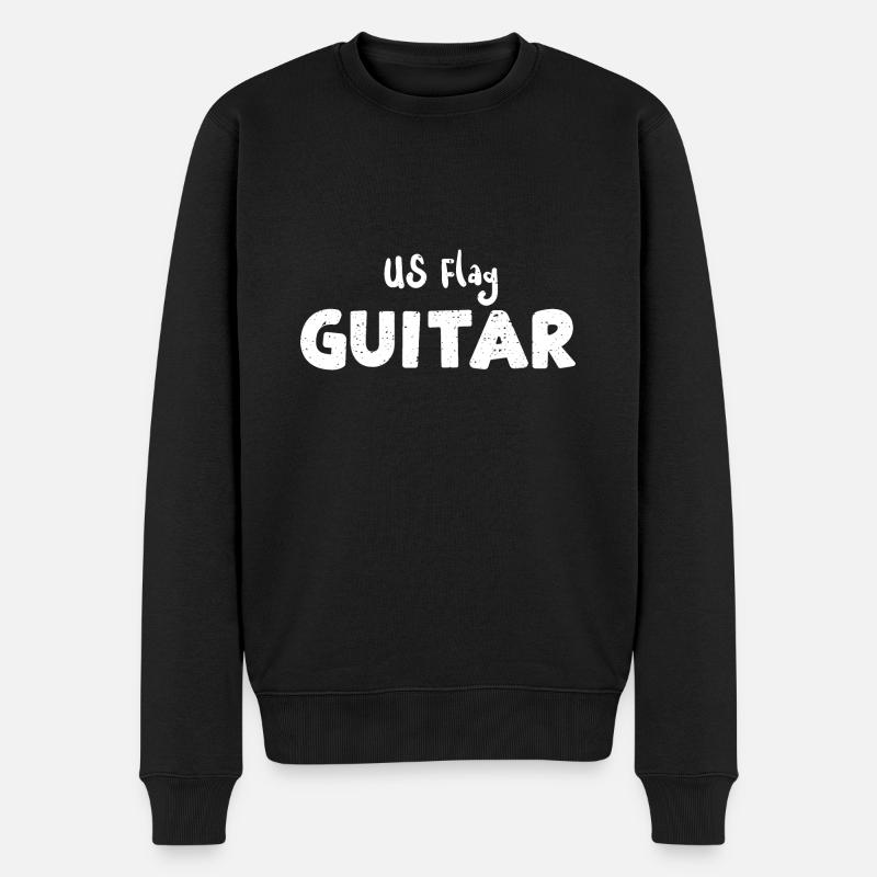 US Flag Guitar - Guitar - Pull Premium bio Homme - noir