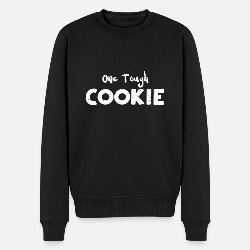 One Tough Cookie - Cookie - Männer Premium Bio Pullover - Schwarz
