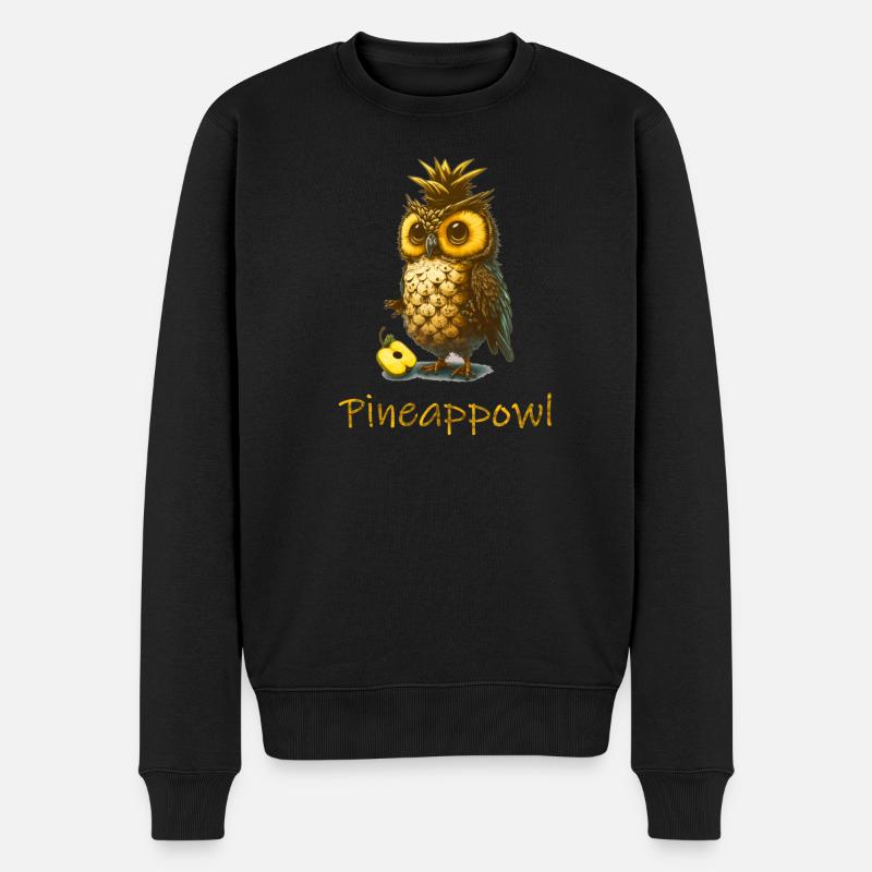 Pineappowl sweet owl anaapple pun - Pull Premium bio Homme - noir