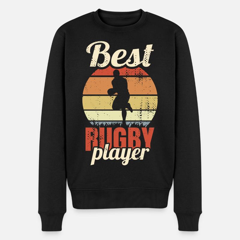 Best Rugby Player - Männer Premium Bio Pullover - Schwarz