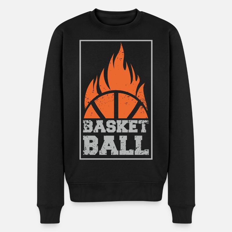 Basketball Basketballer - Männer Premium Bio Pullover - Schwarz