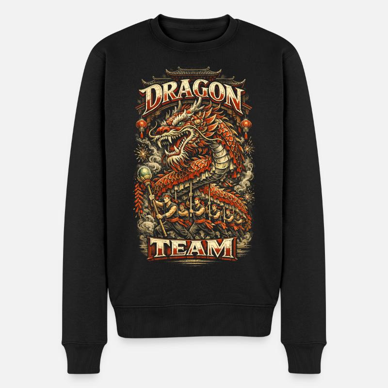 Danse du Dragon Drachentanz - Pull Premium bio Homme - noir